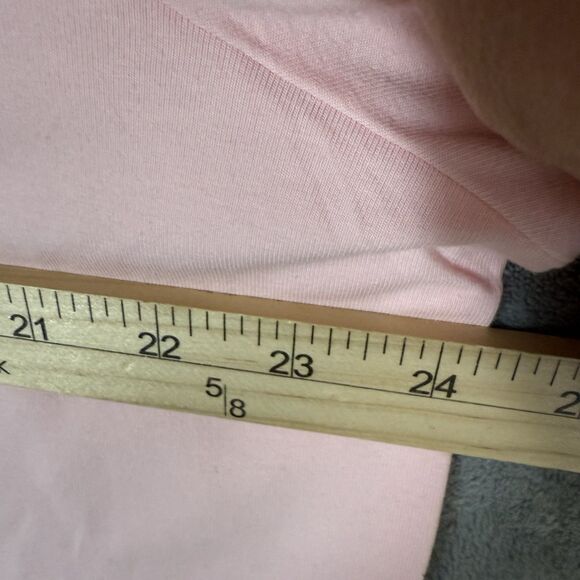 Quacker Factory Size 1X Pink Rhinestone Floral Short Sleeve Plus T-shirt Spring - Picture 6 of 9